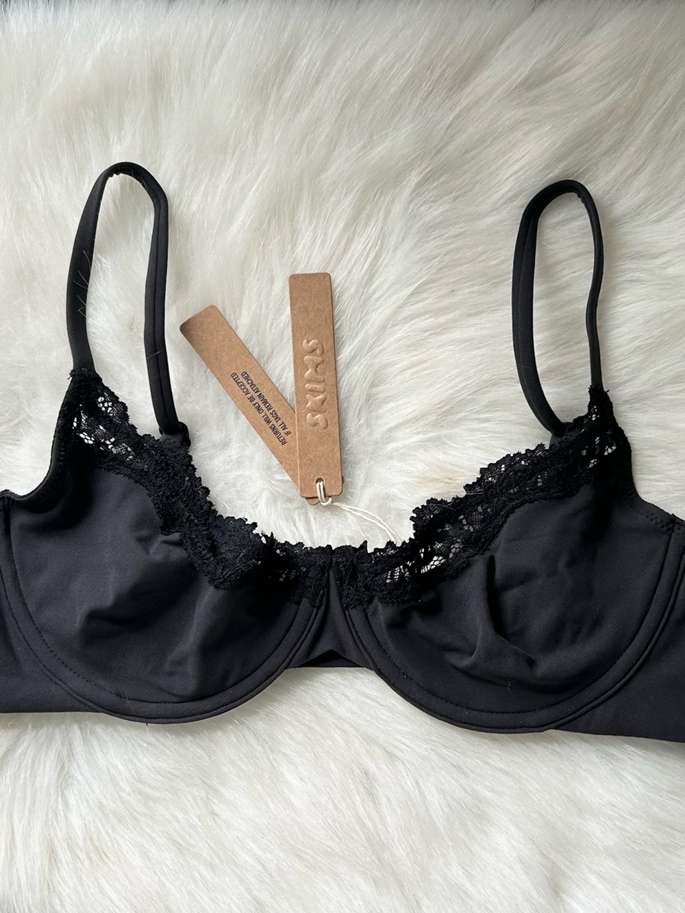 SKIMS Fits Everybody Lace Unlined Demi Bra 34C BA-DEM-9062